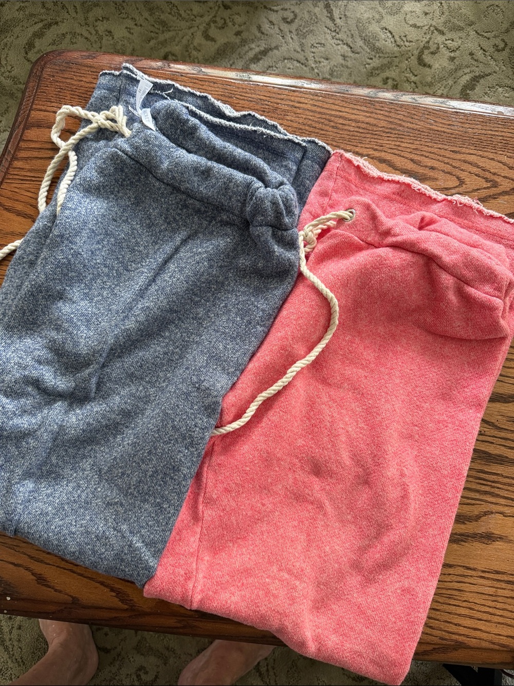 Victoria's Secret Girls' Two-Tone Joggers in Gray & Coral